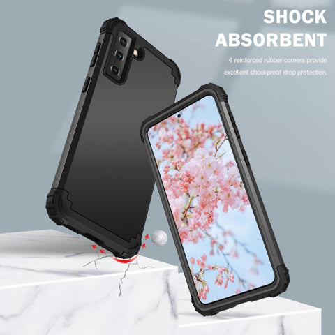 PC+ Silicone Three-piece Anti-drop Mobile Phone Protective Back Cover, For Samsung Galaxy S21 Plus 5G, For Samsung Galaxy S21 Ultra  5G, For Samsung Galaxy S21  5G