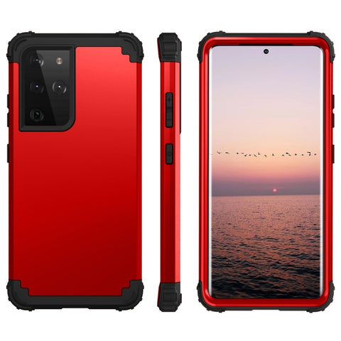 PC+ Silicone Three-piece Anti-drop Mobile Phone Protective Back Cover, For Samsung Galaxy S21 Plus 5G, For Samsung Galaxy S21 Ultra  5G, For Samsung Galaxy S21  5G