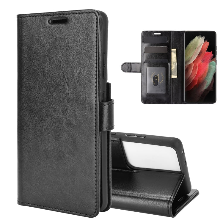 For Samsung Galaxy S21 Ultra R64 Texture Single Horizontal Flip Protective Case with Holder & Card Slots & Wallet& Photo Frame, For Samsung Galaxy S21 Ultra