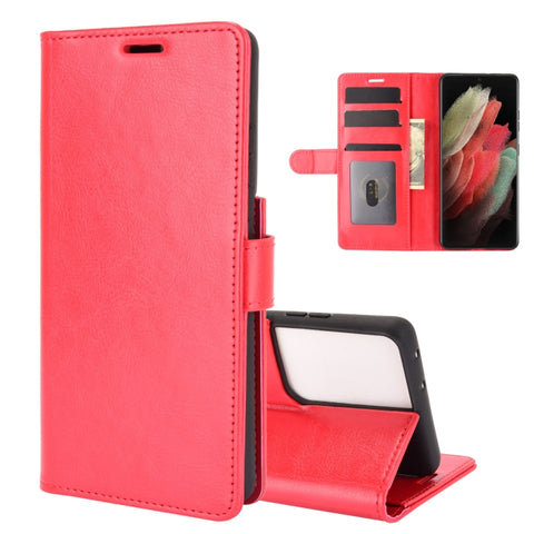 For Samsung Galaxy S21 Ultra R64 Texture Single Horizontal Flip Protective Case with Holder & Card Slots & Wallet& Photo Frame, For Samsung Galaxy S21 Ultra