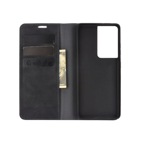 For Samsung Galaxy S21 Ultra 5G Retro-skin Business Magnetic Suction Leather Case with Holder & Card Slots & Wallet, For Samsung Galaxy S21 Ultra 5G