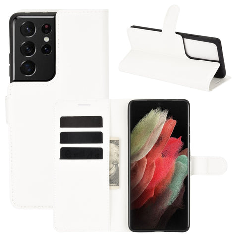 For Samsung Galaxy S21 Ultra 5G Litchi Texture Horizontal Flip Protective Case with Holder & Card Slots & Wallet, For Galaxy S21 Ultra 5G