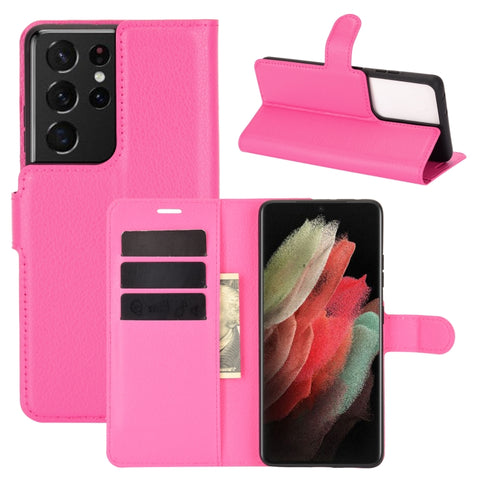 For Samsung Galaxy S21 Ultra 5G Litchi Texture Horizontal Flip Protective Case with Holder & Card Slots & Wallet, For Galaxy S21 Ultra 5G