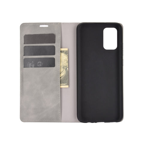 For Samsung Galaxy A02s (US Version) Retro-skin Business Magnetic Suction Leather Case with Holder & Card Slots & Wallet, For Galaxy A02s (US Version)