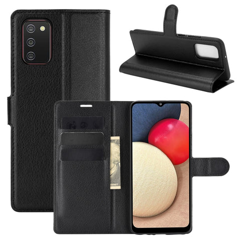 For Samsung Galaxy A02s (US Version)  Litchi Texture Horizontal Flip Protective Case with Holder & Card Slots & Wallet, For Galaxy A02s (US Version)