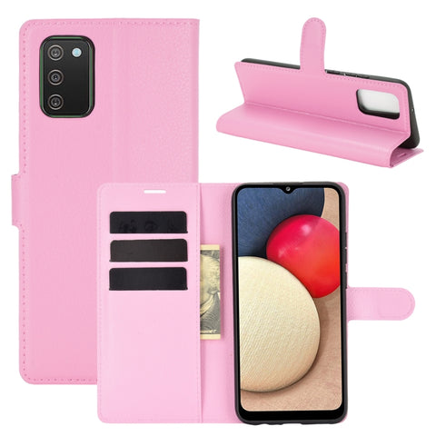 For Samsung Galaxy A02s (US Version)  Litchi Texture Horizontal Flip Protective Case with Holder & Card Slots & Wallet, For Galaxy A02s (US Version)