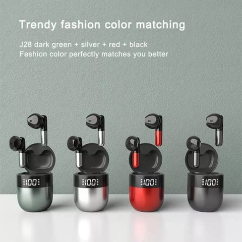 J28 TWS Wireless Bluetooth Earphones LED Digital Display HIFI Music Sport Earphone