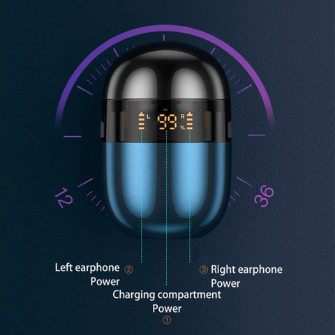 J28 TWS Wireless Bluetooth Earphones LED Digital Display HIFI Music Sport Earphone