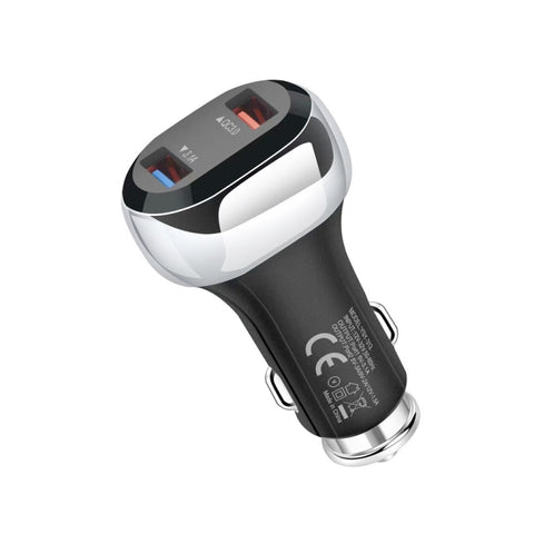 YSY-312 18W Portable QC3.0 Dual USB Mobile Phones and Tablet PCs Universal Car Charger, Car Charger
