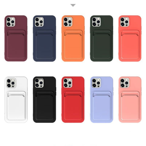 TPU + Flannel Lining Shockproof  Case with Card Slots, For iPhone 12 Pro Max, For iPhone 12 Pro, For iPhone 12, For  iPhone 12 Mini, For iPhone 11 Pro Max