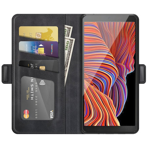 For Samsung Galaxy Xcover 5 / Xcover 5S Dual-side Magnetic Buckle Horizontal Flip Leather Case with Holder & Card Slots & Wallet, For Galaxy Xcover 5