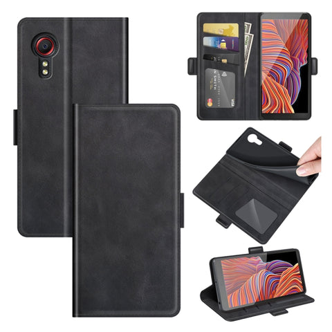 For Samsung Galaxy Xcover 5 / Xcover 5S Dual-side Magnetic Buckle Horizontal Flip Leather Case with Holder & Card Slots & Wallet, For Galaxy Xcover 5