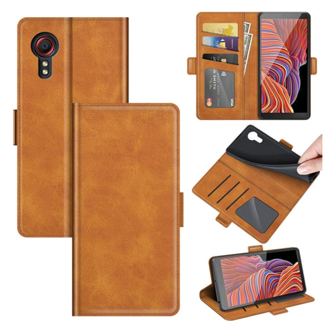 For Samsung Galaxy Xcover 5 / Xcover 5S Dual-side Magnetic Buckle Horizontal Flip Leather Case with Holder & Card Slots & Wallet, For Galaxy Xcover 5