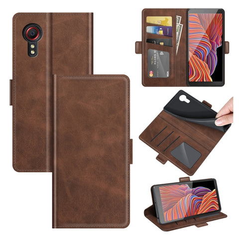 For Samsung Galaxy Xcover 5 / Xcover 5S Dual-side Magnetic Buckle Horizontal Flip Leather Case with Holder & Card Slots & Wallet, For Galaxy Xcover 5