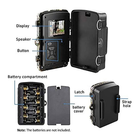 DL001 Hunting Camera 12MP 1080P 26 LEDs 940nm Night Vision, DL001