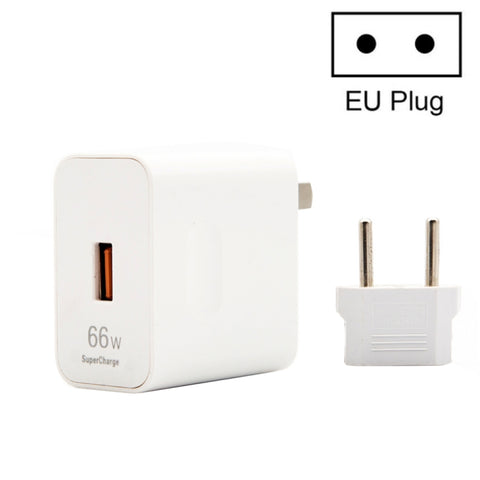 HW-66W 6A USB Fast Charging Travel Charger With EU Plug Conversion Head, With EU Plug