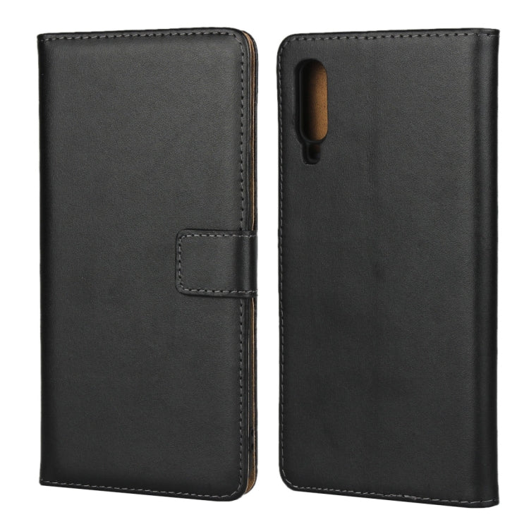 Leather Horizontal Flip Holster for Samsung Galaxy A70 with Magnetic Clasp and Bracket and Card Slot and Wallet, For Galaxy A70
