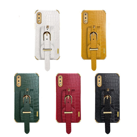 Electroplated TPU Crocodile Pattern Leather Case with Wrist Strap, For Samsung Galaxy A02, For Samsung  Galaxy A02s (EU Version), For Samsung Galaxy A12, For Samsung Galaxy A21S, For Samsung Galaxy A32 4G, For Samsung Galaxy S20 FE                     ...