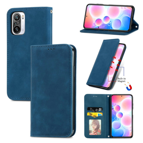 Retro Skin Feel Business Magnetic Horizontal Flip Leather Case With Holder & Card Slots & Wallet & Photo Frame, For Redmi Note 10 Pro, For Xiaomi Mi 11 Lite, For Xiaomi Mi 10S, For Xiaomi Redmi Note10 5G, For Xiaomi Redmi K40, For OPPO Reno5 Pro+ 5G   ...