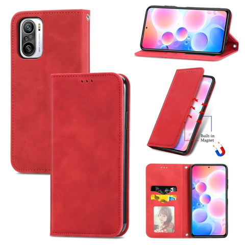 Retro Skin Feel Business Magnetic Horizontal Flip Leather Case With Holder & Card Slots & Wallet & Photo Frame, For Redmi Note 10 Pro, For Xiaomi Mi 11 Lite, For Xiaomi Mi 10S, For Xiaomi Redmi Note10 5G, For Xiaomi Redmi K40, For OPPO Reno5 Pro+ 5G   ...
