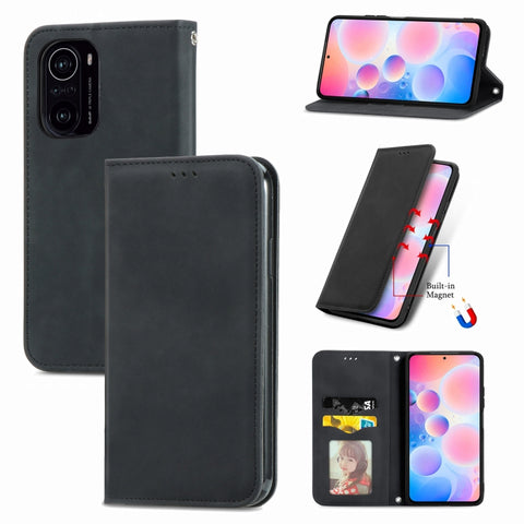 Retro Skin Feel Business Magnetic Horizontal Flip Leather Case With Holder & Card Slots & Wallet & Photo Frame, For Redmi Note 10 Pro, For Xiaomi Mi 11 Lite, For Xiaomi Mi 10S, For Xiaomi Redmi Note10 5G, For Xiaomi Redmi K40, For OPPO Reno5 Pro+ 5G   ...