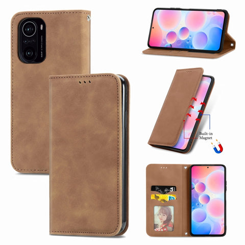 Retro Skin Feel Business Magnetic Horizontal Flip Leather Case With Holder & Card Slots & Wallet & Photo Frame, For Redmi Note 10 Pro, For Xiaomi Mi 11 Lite, For Xiaomi Mi 10S, For Xiaomi Redmi Note10 5G, For Xiaomi Redmi K40, For OPPO Reno5 Pro+ 5G   ...
