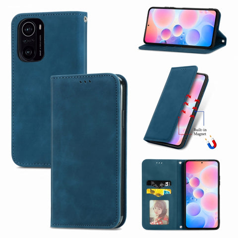 Retro Skin Feel Business Magnetic Horizontal Flip Leather Case With Holder & Card Slots & Wallet & Photo Frame, For Redmi Note 10 Pro, For Xiaomi Mi 11 Lite, For Xiaomi Mi 10S, For Xiaomi Redmi Note10 5G, For Xiaomi Redmi K40, For OPPO Reno5 Pro+ 5G   ...