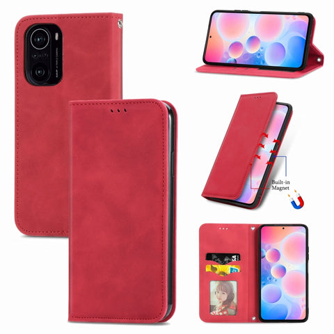Retro Skin Feel Business Magnetic Horizontal Flip Leather Case With Holder & Card Slots & Wallet & Photo Frame, For Redmi Note 10 Pro, For Xiaomi Mi 11 Lite, For Xiaomi Mi 10S, For Xiaomi Redmi Note10 5G, For Xiaomi Redmi K40, For OPPO Reno5 Pro+ 5G   ...