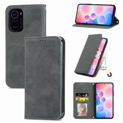 Retro Skin Feel Business Magnetic Horizontal Flip Leather Case With Holder & Card Slots & Wallet & Photo Frame, For Redmi Note 10 Pro, For Xiaomi Mi 11 Lite, For Xiaomi Mi 10S, For Xiaomi Redmi Note10 5G, For Xiaomi Redmi K40, For OPPO Reno5 Pro+ 5G   ...
