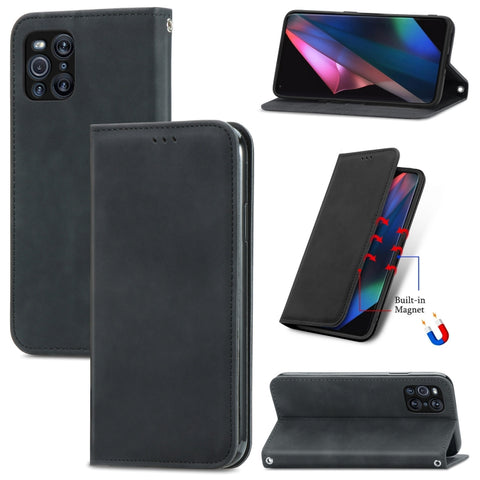 Retro Skin Feel Business Magnetic Horizontal Flip Leather Case With Holder & Card Slots & Wallet & Photo Frame, For Redmi Note 10 Pro, For Xiaomi Mi 11 Lite, For Xiaomi Mi 10S, For Xiaomi Redmi Note10 5G, For Xiaomi Redmi K40, For OPPO Reno5 Pro+ 5G   ...