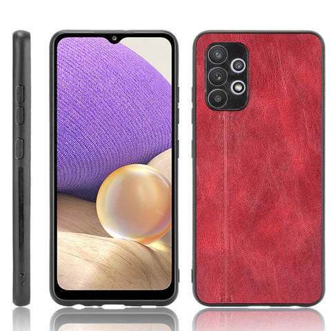 For Samsung Galaxy A32 4G European version Shockproof Sewing Cow Pattern Skin PC + PU + TPU Case, For Galaxy A32 4G European version