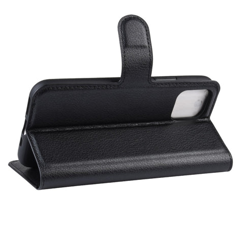 Litchi Skin PU Leather Wallet Stand Mobile Casing for iPhone XI Max （2019）