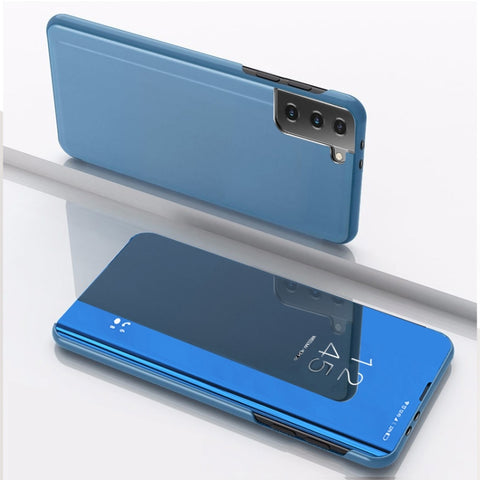 Plated Mirror Horizontal Flip Leather Case with Holder, For Samsung Galaxy S21 FE, For Samsung Galaxy A82 5G, For Samsung Galaxy A82 5G / Quantum 2
