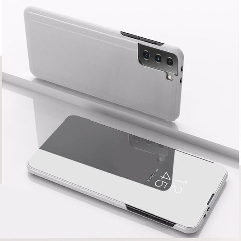 Plated Mirror Horizontal Flip Leather Case with Holder, For Samsung Galaxy S21 FE, For Samsung Galaxy A82 5G, For Samsung Galaxy A82 5G / Quantum 2