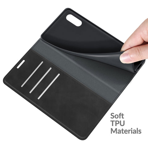 For Samsung Galaxy A02 / M02 Retro-skin Business Magnetic Suction Leather Case with Holder & Card Slots & Wallet, For Galaxy A02