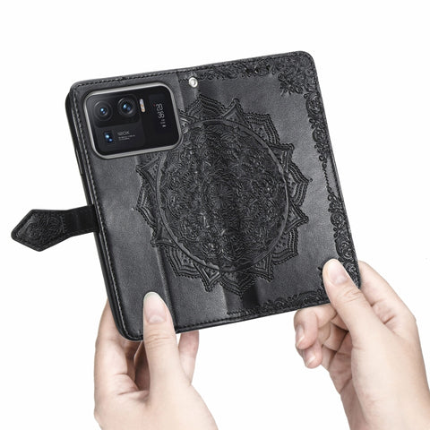 Mandala Embossing Pattern Horizontal Flip Leather Case with Holder & Card Slots & Wallet & Lanyard, For Xiaomi Mi 11 Ultra