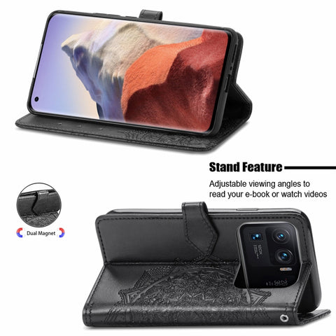 Mandala Embossing Pattern Horizontal Flip Leather Case with Holder & Card Slots & Wallet & Lanyard, For Xiaomi Mi 11 Ultra