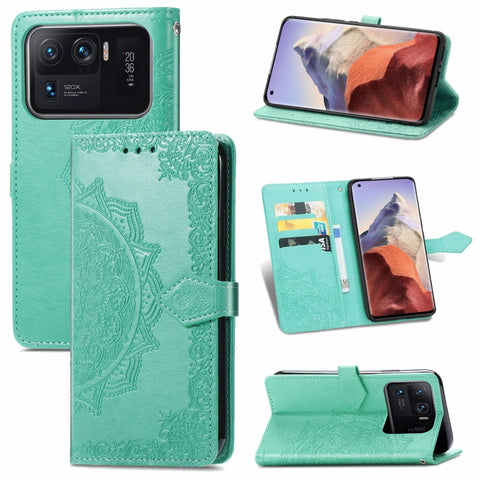 Mandala Embossing Pattern Horizontal Flip Leather Case with Holder & Card Slots & Wallet & Lanyard, For Xiaomi Mi 11 Ultra