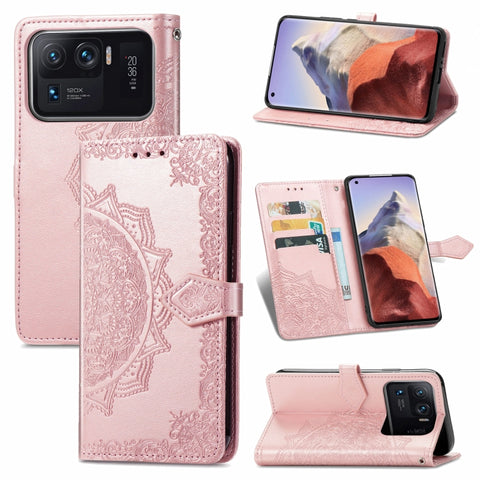 Mandala Embossing Pattern Horizontal Flip Leather Case with Holder & Card Slots & Wallet & Lanyard, For Xiaomi Mi 11 Ultra