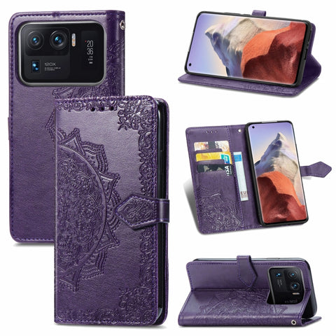 Mandala Embossing Pattern Horizontal Flip Leather Case with Holder & Card Slots & Wallet & Lanyard, For Xiaomi Mi 11 Ultra