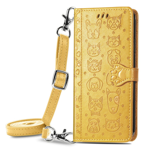 Cute Cat and Dog Embossed Horizontal Flip Leather Case with Holder & Card Slots & Wallet & Crossbody Lanyard & Card Cover, For Samsung Galaxy A32 4G, For Samsung Galaxy A32 5G, For Samsung Galaxy A22 4G, For Samsung Galaxy A22 5G                       ...