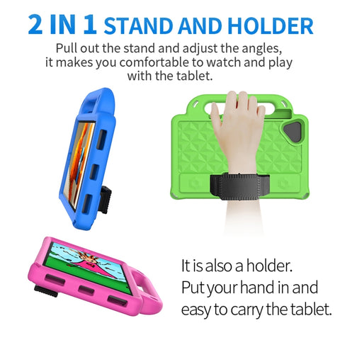 Diamond Series EVA Anti-Fall Shockproof Sleeve Protective Shell Case with Holder & Strap, For Galaxy Tab A7 Lite T220 / T225, For Galaxy Tab A 8.0 T290 / T295 2019, For Galaxy Tab A 8.4 T307/T307U 2020