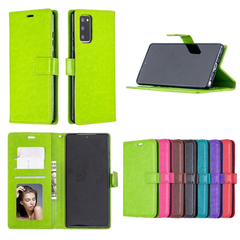 For Samsung Galaxy S21 FE Crazy Horse Texture Horizontal Flip Leather Case with Holder & Card Slots & Wallet & Photo Frame, For Galaxy S21 FE