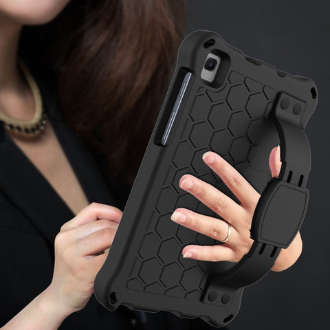 Honeycomb Design EVA + PC Material Four Corner Anti Falling Flat Protective Shell with Strap, For Samsung Galaxy Tab A 8.0 2019 P200, For Samsung Galaxy Tab A 8.0 2019 P200 / P205