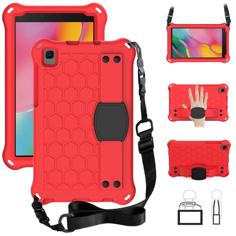 Honeycomb Design EVA + PC Material Four Corner Anti Falling Flat Protective Shell with Strap, For Samsung Galaxy Tab A 8.0 2019 P200, For Samsung Galaxy Tab A 8.0 2019 P200 / P205