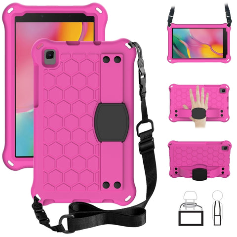 Honeycomb Design EVA + PC Material Four Corner Anti Falling Flat Protective Shell with Strap, For Samsung Galaxy Tab A 8.0 2019 P200, For Samsung Galaxy Tab A 8.0 2019 P200 / P205