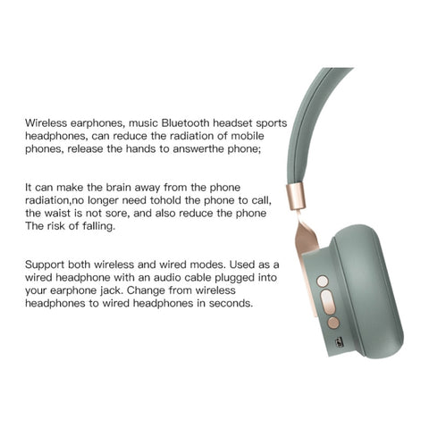 P3 Wireless 5.0 Super Bass HIFI Stereo Gaming Headset with Microphone, Support TF / FM / AUX