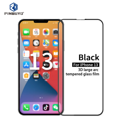 PINWUYO 9H 3D Curved Full Screen Explosion-proof Tempered Glass Film, For iPhone 13 mini, For iPhone 13 / 13 Pro, For iPhone 13 Pro Max