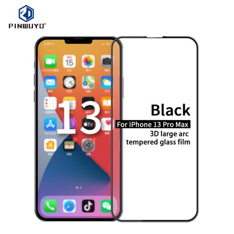 PINWUYO 9H 3D Curved Full Screen Explosion-proof Tempered Glass Film, For iPhone 13 mini, For iPhone 13 / 13 Pro, For iPhone 13 Pro Max