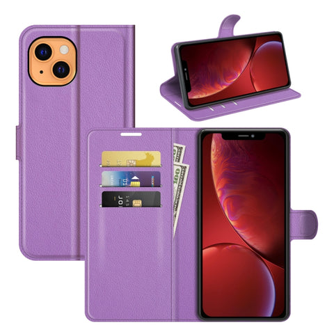 For iPhone 13 Litchi Texture Horizontal Flip Protective Case with Holder & Card Slots & Wallet, For iPhone 13